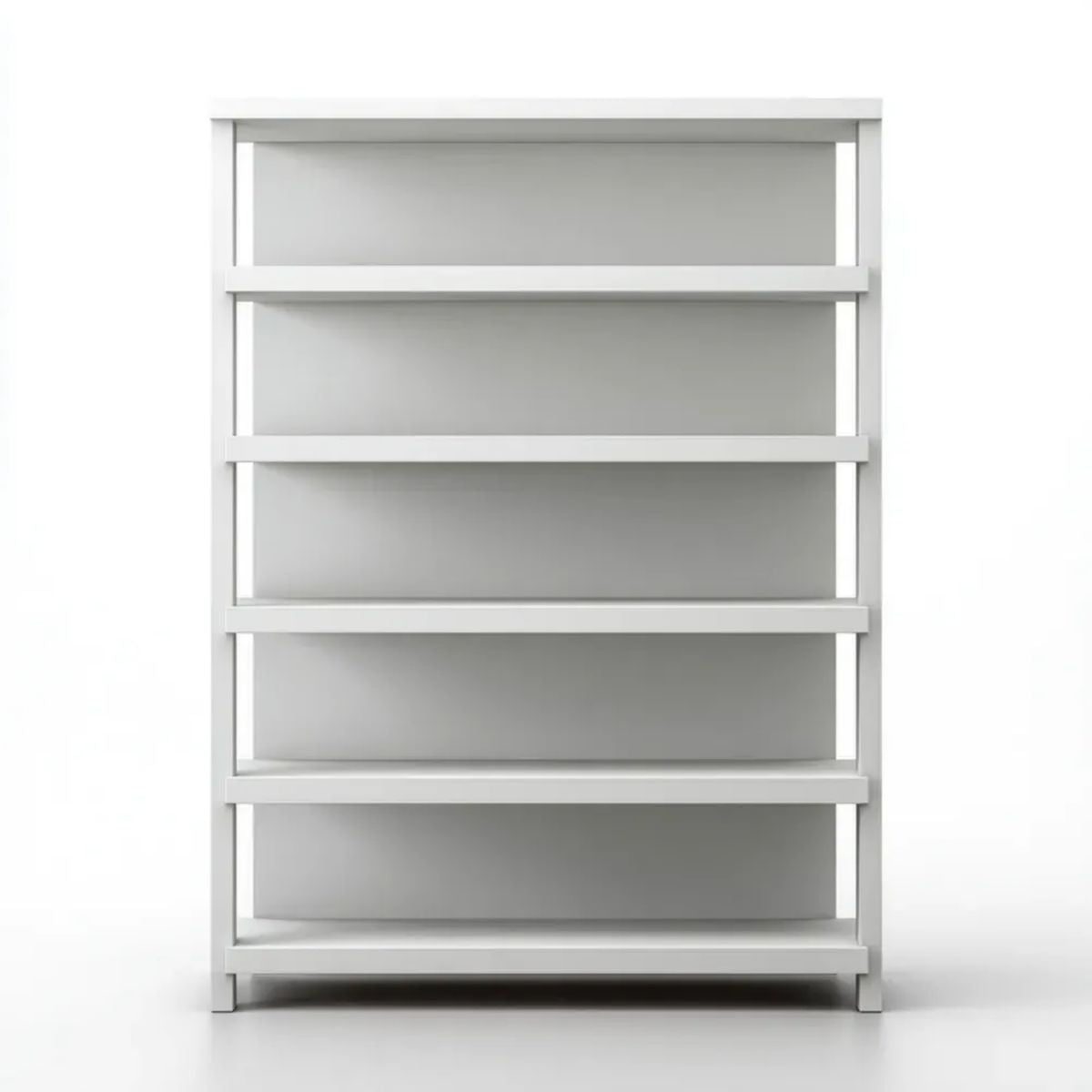 Regał, Biała półka MDF z 5 poziomami, 80 x 30 x 180 cm
