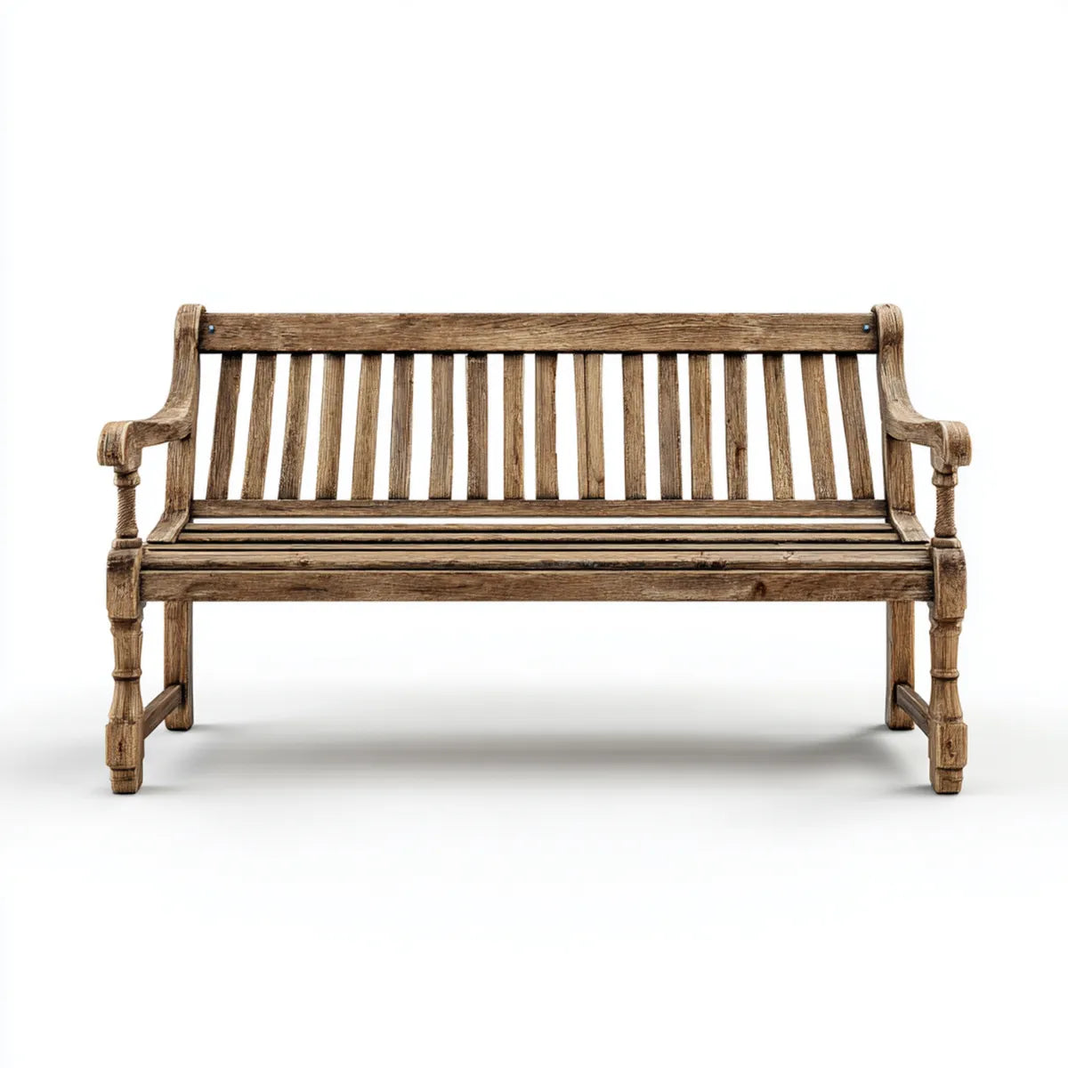 Ławka ogrodowa 2 brązowe miejsca w litym drewnie z drewna tekowego 120 x 60 x 90 cm