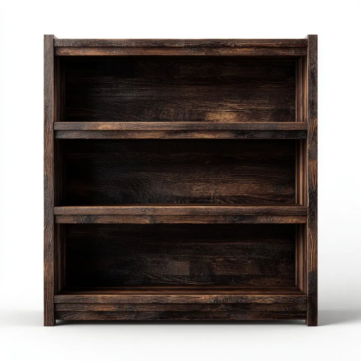 Regał, Łóżka z 3 półkami ciemnobrązowy 80 x 30 x 100 cm w litym prostokątnym drewnie sosnowym