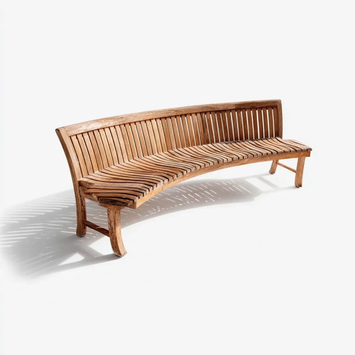 Ławka ogrodowa, Krzywa ławki ogrodowej brązowa w teku stałym 180 x 60 x 85 cm