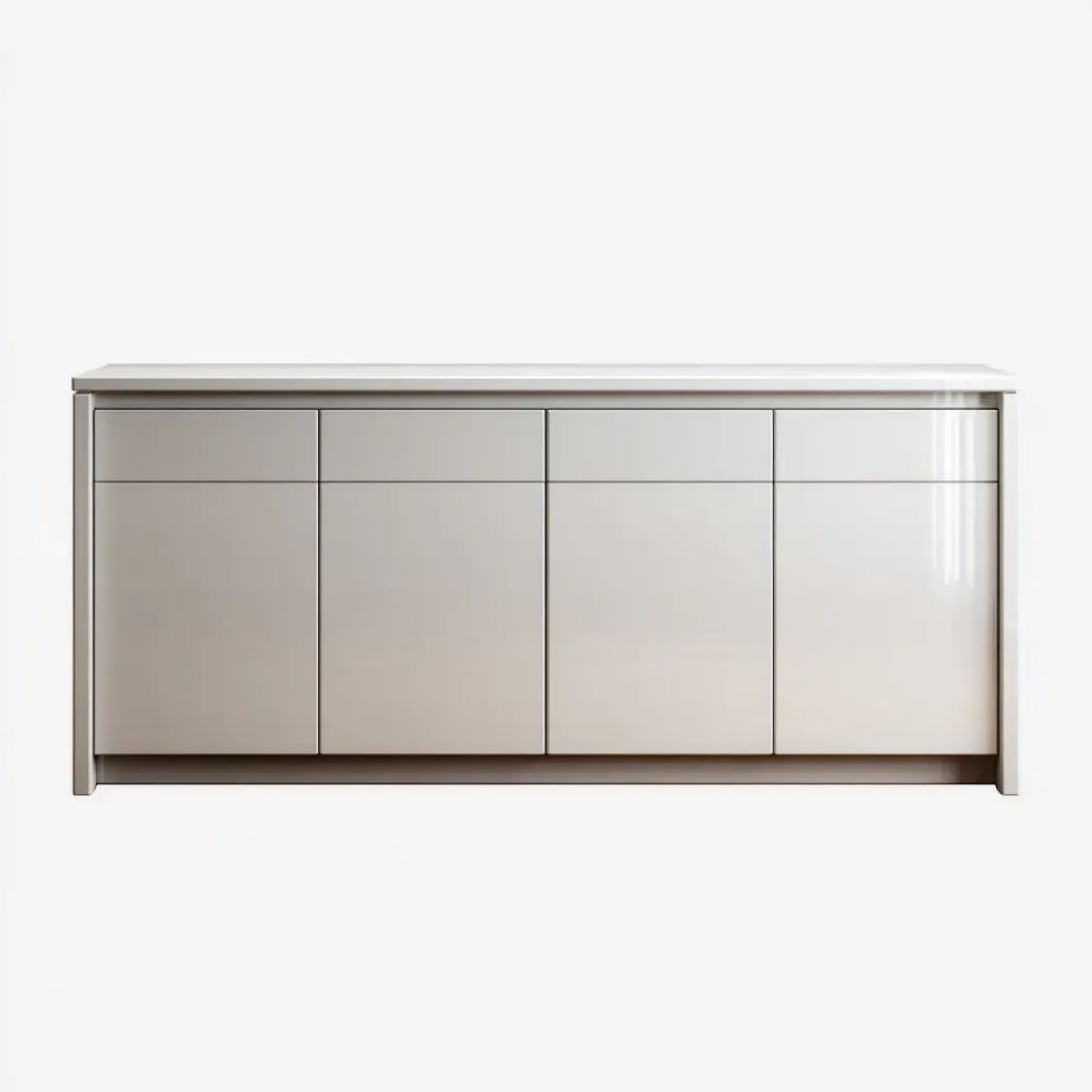Kredens, 4 drzwi przednie burtowe burty z balustrady lakierowanej MDF 180 x 40 x 75 cm
