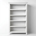 Regał, Biblioteka Biała w MDF z 5 poziomami, 80 x 30 x 170 cm