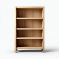 Regał, Prostokątna otwarta biblioteka w panelach MDF z naturalną dekoracją dębu 80 x 30 x 180 cm z 4 półkami