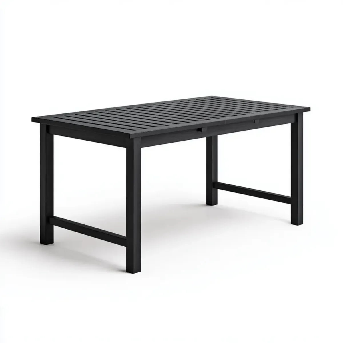 Stół ogrodowy, Prostokątny aluminiowy czarny ogród stolik jadalny 180 x 90 x 75 cm