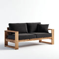 Sofa ogrodowa, 2 kwadratowa sofa ogrodowa w akacji litego drewna 160 x 75 x 75 cm
