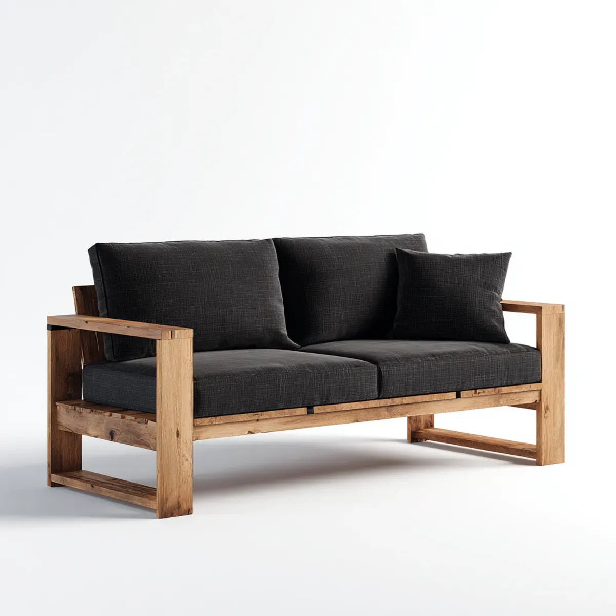 Sofa ogrodowa, 2 kwadratowa sofa ogrodowa w akacji litego drewna 160 x 75 x 75 cm