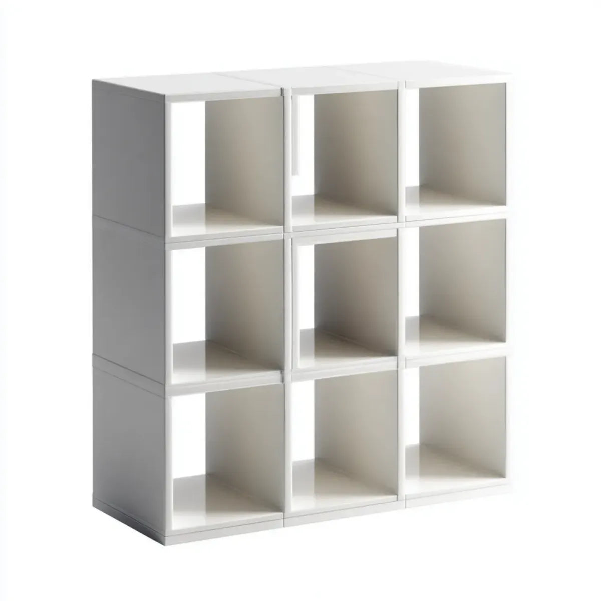 Regał, Sześciowa księgarnia 9 białych przegródek 93 x 31 x 93 cm w kształcie polipropylenowym kwadratowym