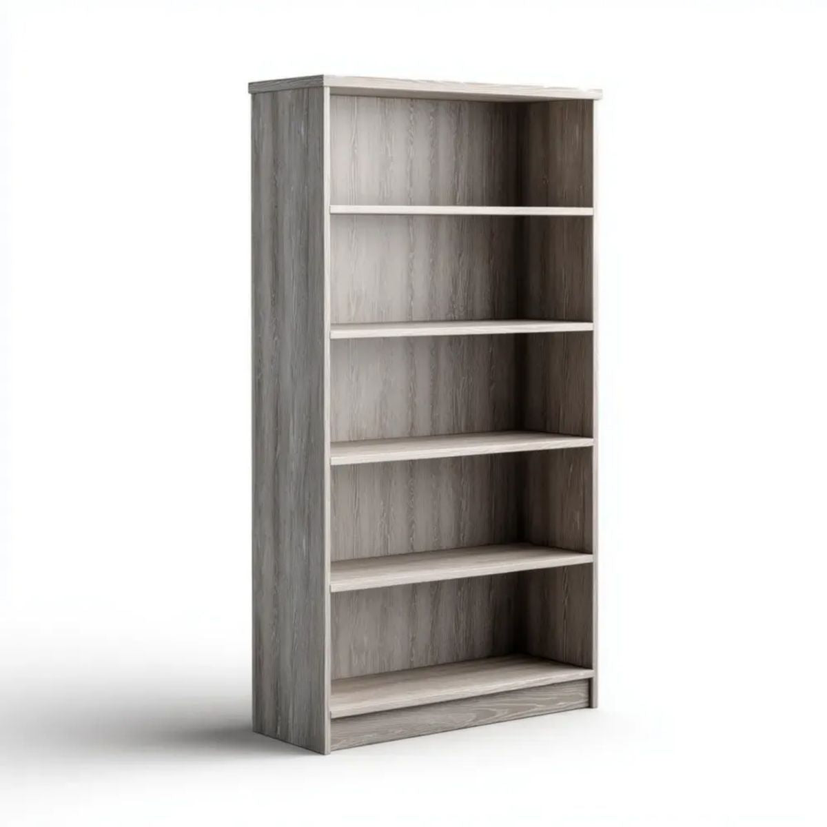 Regał, Biblioteka 5 poziomów bitumicznych bitumiczny dąb efekt w melaminowanej płycie wiórowej cząstek stałych, 60 x 30 x 180 cm