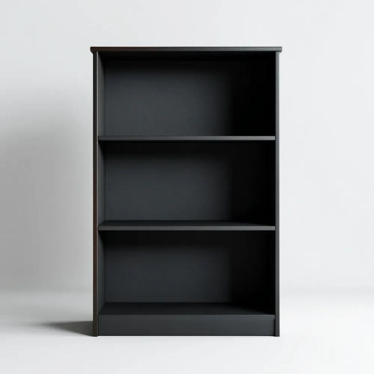 Regał, Czarny 3 poziomy MDF biblioteki 60 x 30 x 120 cm