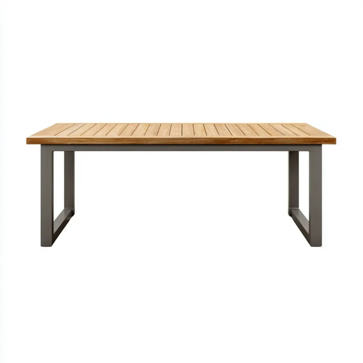 Stół ogrodowy, Prostokątny stół ogrodowy 200 x 100 x 75 cm w akacji i stalowym drewnie litym